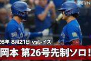 岡本和真の超特大26号ホームランにMLBファン騒然！←「力強い！」（海外の反応）