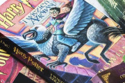 「ハリー・ポッター」の各キャラクターが、小説と映画のどちらに多く登場してるか比較したグラフ