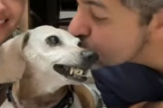 「あんたのキスは嫌！ママだけがいいの！」露骨にキスを嫌がるワンちゃんが面白い