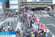 韓国人「韓国との断交を主張する極右が集会を開き、東京の中心街が旭日戦犯旗で一杯に成る！」　韓国の反応