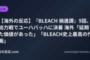 【海外の反応】『BLEACH 禍進譚』9話、総力戦でユーハバッハに決着 海外「延期した価値があった」「BLEACH史上最高の作画」
