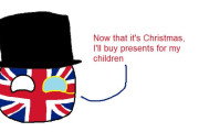 【イギリス】クリスマスの日の父親【ポーランドボール】