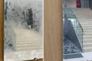 実はそれアートです。「鏡が汚れている」と勘違いして掃除してしまったボランティア