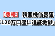 【悲報】韓国のメモリ企業株が暴落、個人投資家120万口座が阿鼻叫喚に