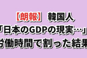 【朗報】韓国人「日本のGDP、労働時間で割ると現実が…」