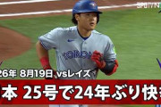 岡本和真が球団新人記録を更新する第25号ホームラン！←「MLBで最も男らしい」（海外の反応）