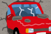 韓国の牛糞を積んだ車が横転、●まみれになる