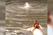 【海外】靴を脱いで運河に飛び込む！犬を救う美容師の勇敢な行動に感動の嵐