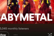 【海外】BABYMETALのSpotifyの月間リスナーが約300万人に