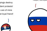【セルビア-ロシア】ナイーブなセルビア【ポーランドボール】