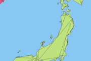 外国人「三角形だけで日本地図を作ってみたがどうよ？」