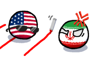 【イラン-アメリカ】レッドラインと忍耐【ポーランドボール】