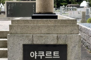 韓国人「日本にあるヤクルトの石像がこちら…」