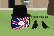 【イギリス】カラスが怖がるよ【ポーランドボール】