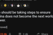 海外「Redditで中国を批判する意見が削除されている」