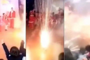 「お遊戯会でうっかり屋外用の花火を使ったら…ほとんど戦場になった」恐怖を感じる光景