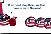 【アメリカ】アメリカが戦わないとX語を話すことになるよ【ポーランドボール】