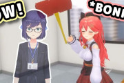 さくらみこ、見えないえーちゃんをハンマーで叩くｗｗｗ【ホロライブ】