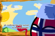 【ノルウェー】真夜中の太陽【ポーランドボール】