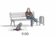 海外「ベンチの一日って想像したことある？」 24時間を追った映像が海外で話題に