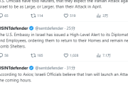 [速報]イランによるイスラエルへの大規模攻撃が目前に迫る？米国政府も警告を発する[海外の反応]