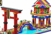 外国人「磁気ボールだけで日本風の寺院を作ってみたよ！」