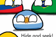 【アルゼンチン】かくれんぼするよ！【ポーランドボール】
