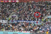 【W杯】韓国人「日本がドイツ戦で失点した瞬間『太極旗』を振って喜ぶ某国人が中継カメラに写ってしまい批判が殺到！」→「恥ずかしい‥」　韓国の反応
