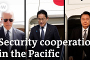 海外「協力に賛成」日米韓サミット、歴史的な会談と注目
