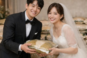 結婚式の花輪を米820kgに替えた韓国新婚夫婦、「人生はこう生きるべき」と祝福集まる