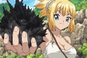 【海外の反応】Dr.STONE 8話「石器時代で水着回！コハクの水着姿が素敵だ！」