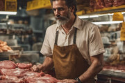 中国人「日本人の子供が『残酷すぎる』と呟いた肉の旗が確かにひどい」　中国人「なんと善良な子供」「その真心に感心」