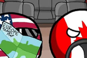 【アメリカナダ】すべての道はローマに通ず【ポーランドボール】