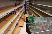 イタリアが感染者急増でパニック　買いだめでスーパーの棚から商品が消える品薄