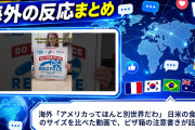 海外「アメリカってほんと別世界だわ」 日米の食べ物のサイズを比べた動画で、ピザ箱の注意書きが話題に