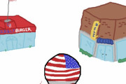 【アメリカ】アメリカンBBQ【ポーランドボール】