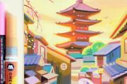カナダ人「日本旅行した時の美しいスポットをイラストにしてみた！」