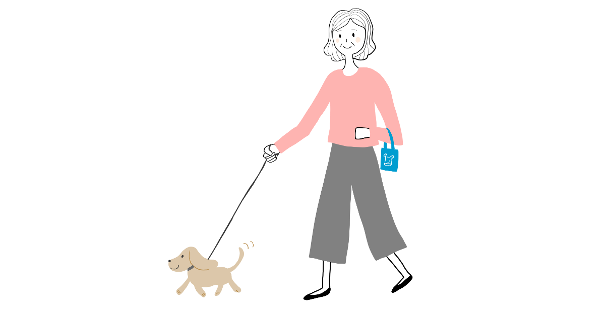 日本の「お婆ちゃんを犬が散歩させるイラスト」が可愛すぎるｗｗｗ【台湾人の反応】 | 海外の反応アンテナ