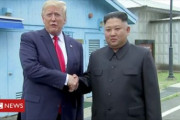 トランプ氏、現職大統領として史上初北朝鮮に入り金氏と会談　海外の反応
