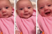生後8週の赤ちゃんがママに「アイラブユー」と言っているように聞こえる奇跡のような映像