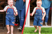 4歳の男の子、病気に負けず、誕生日に外遊びデビュー！