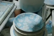 ぽいんぽいん。真っ白なお皿に花柄をつける機械が気持ち良さそう。海外の反応