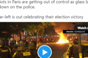 フランス：反移民を主張する保守政党、最多得票にも関わらず極左・与党連合の策略により第三党に…左翼集団が歓喜の暴動[海外の反応]